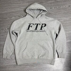 FTP OG Gray Box Logo Pullover Sz Large Men’s Hoodie .kcufthepopulation SS20